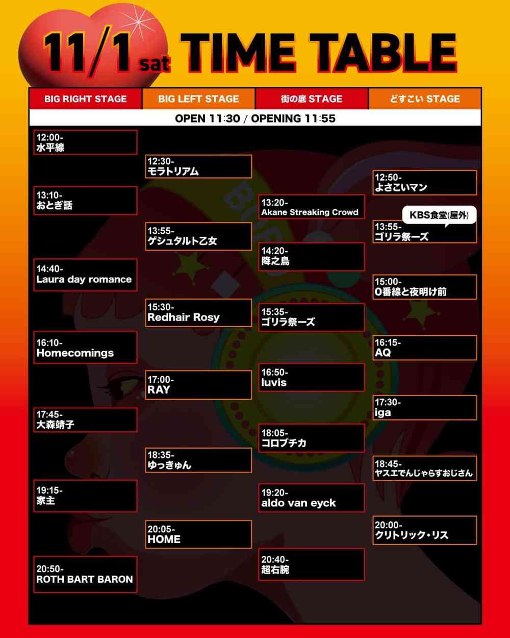 タイムテーブル