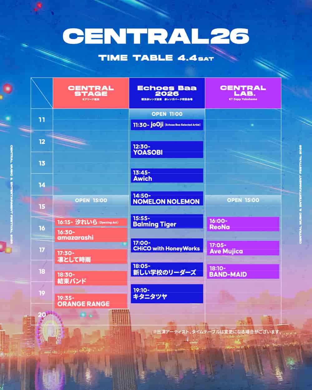 Timetable