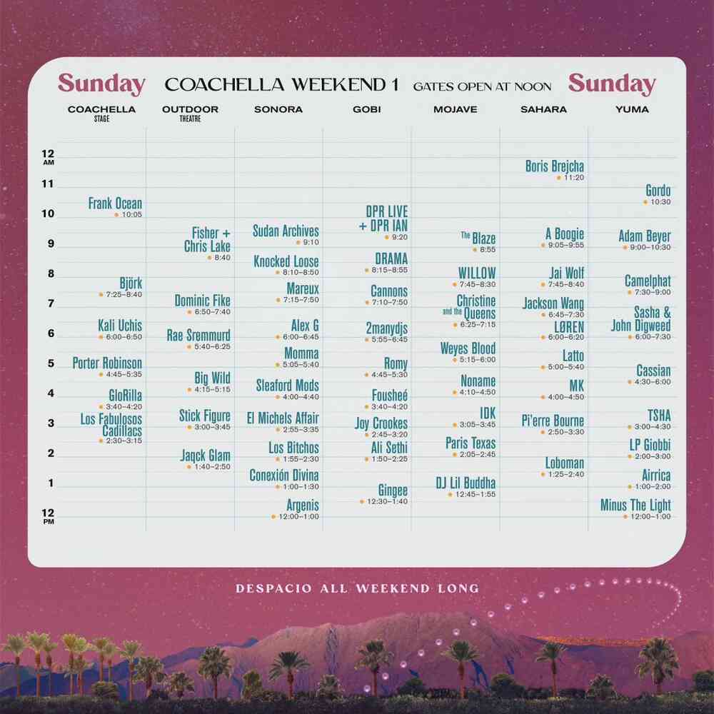Timetable