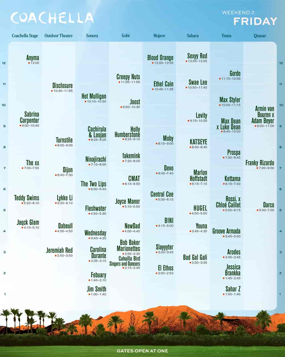 Timetable