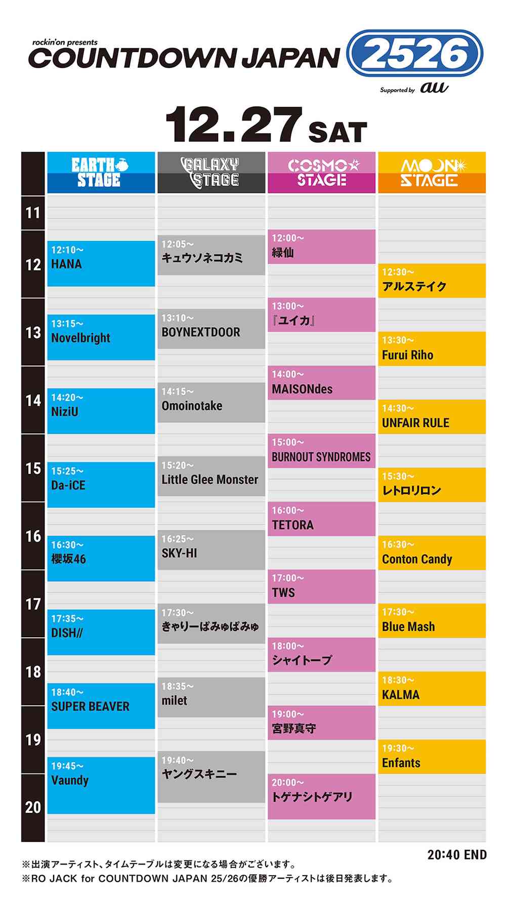 タイムテーブル