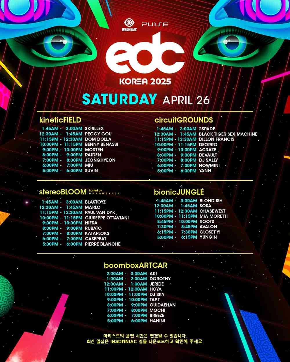 Timetable