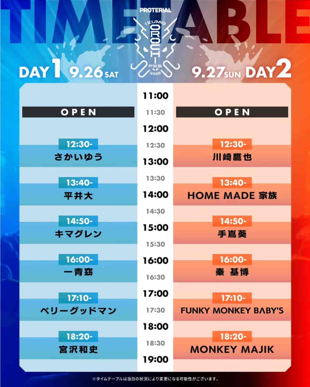 Timetable