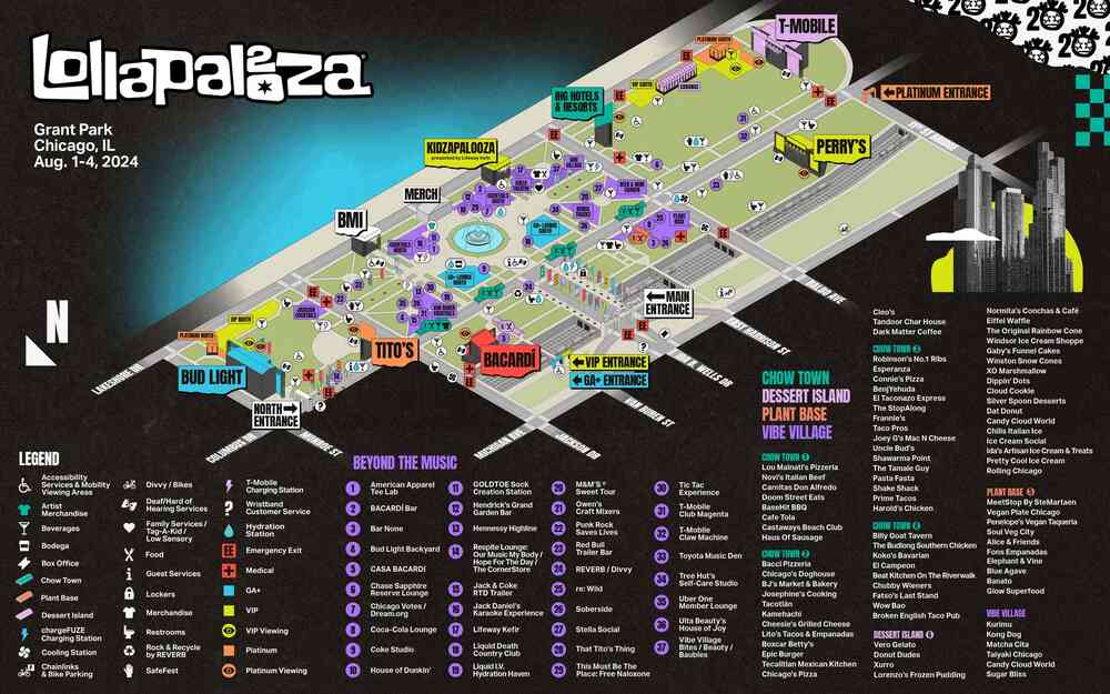 [Update] Lollapalooza 2024｜returns August, lineup, timetable, location