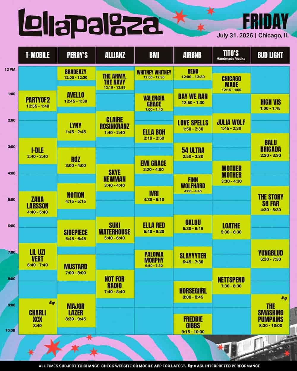 Timetable