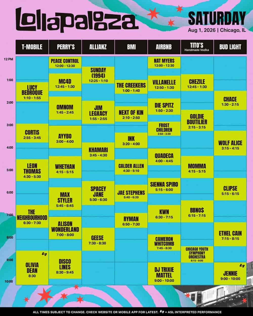 Timetable