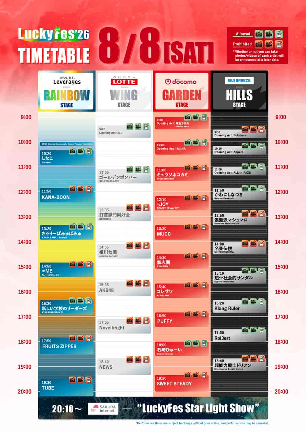 Timetable