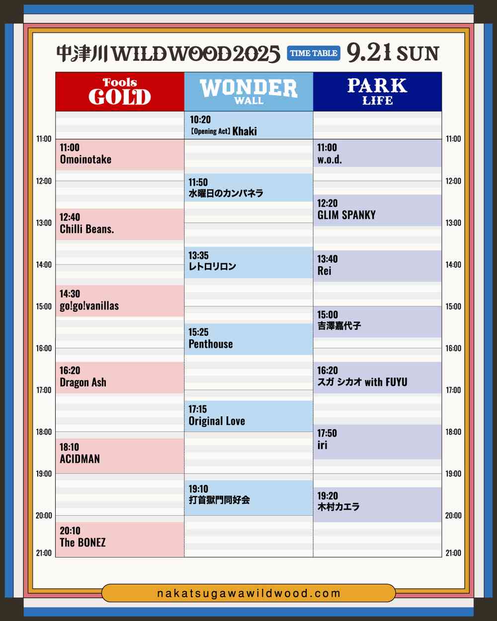 Timetable