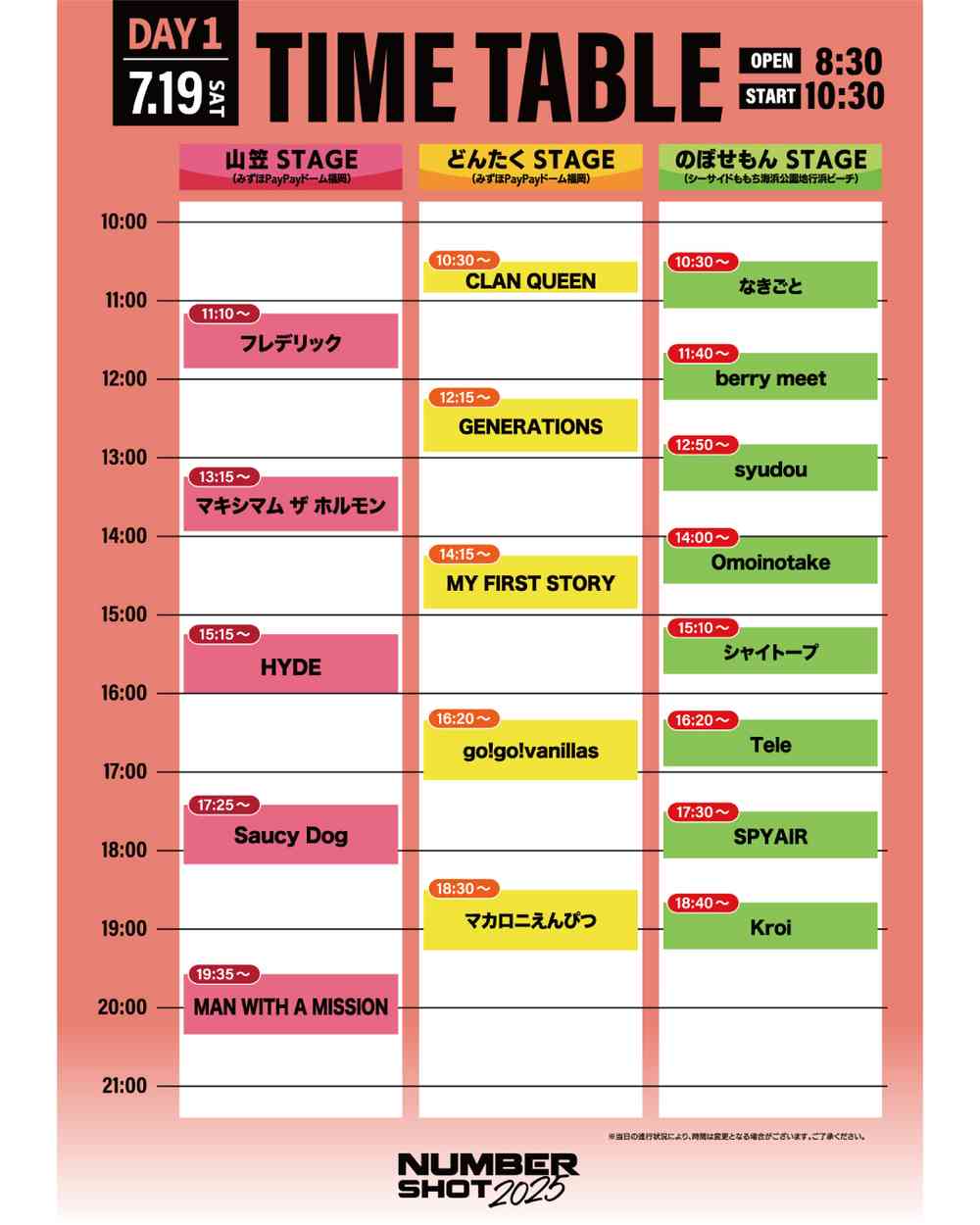 Timetable