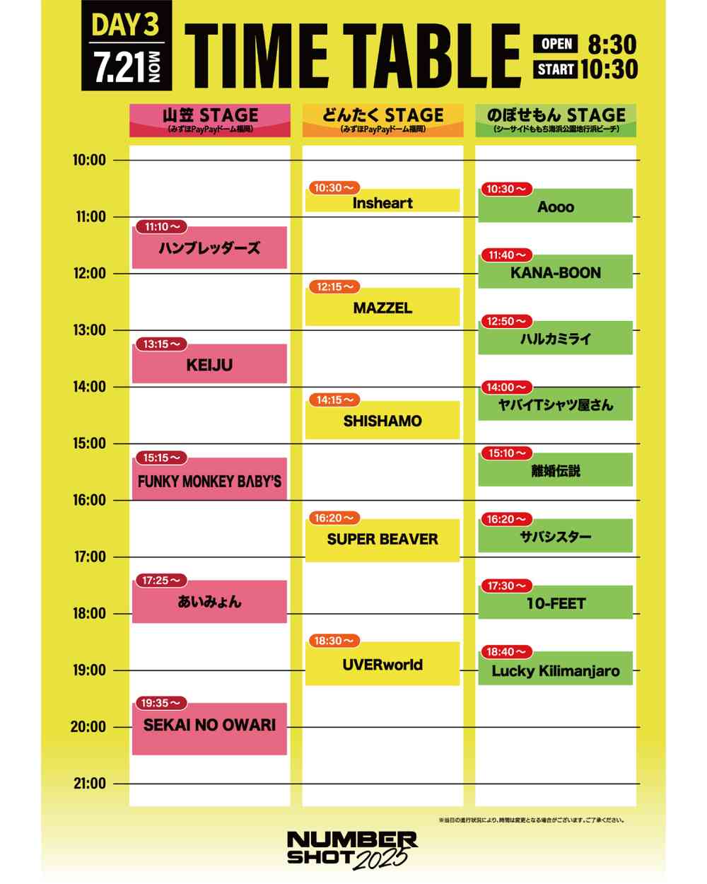 Timetable