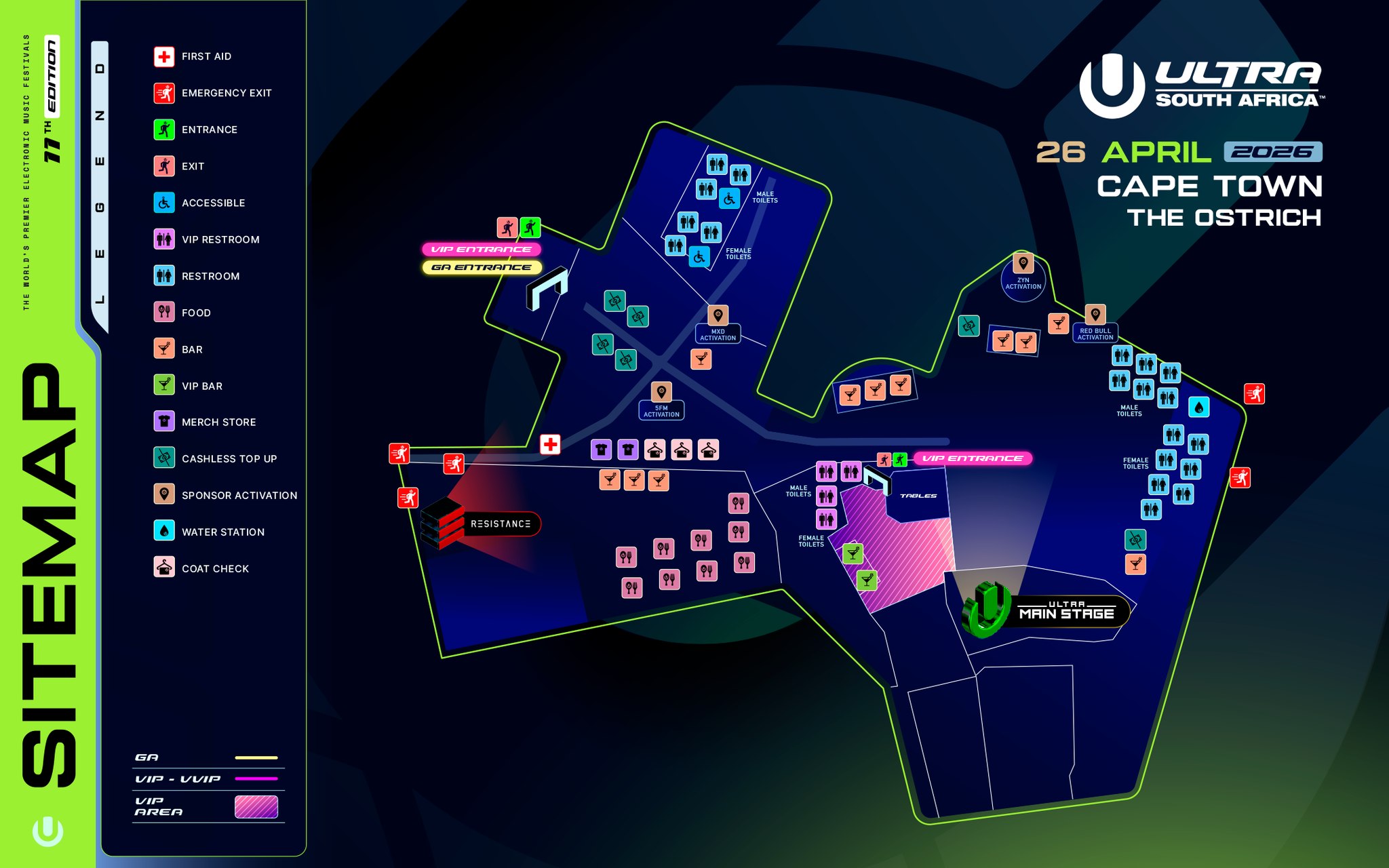 Ultra South Africa 2026‧Cape Town|Lineup, Timetable & Map