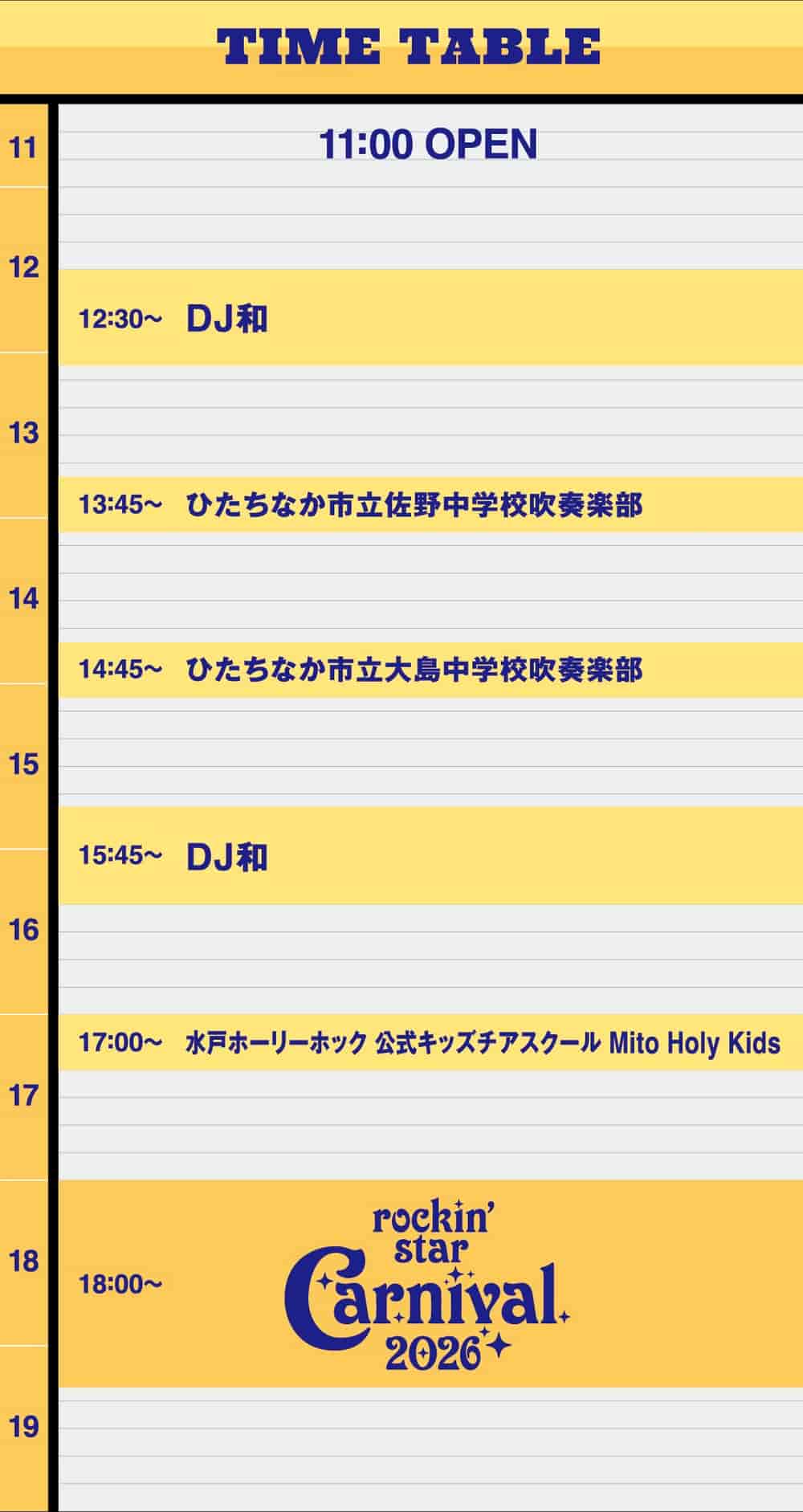 Timetable