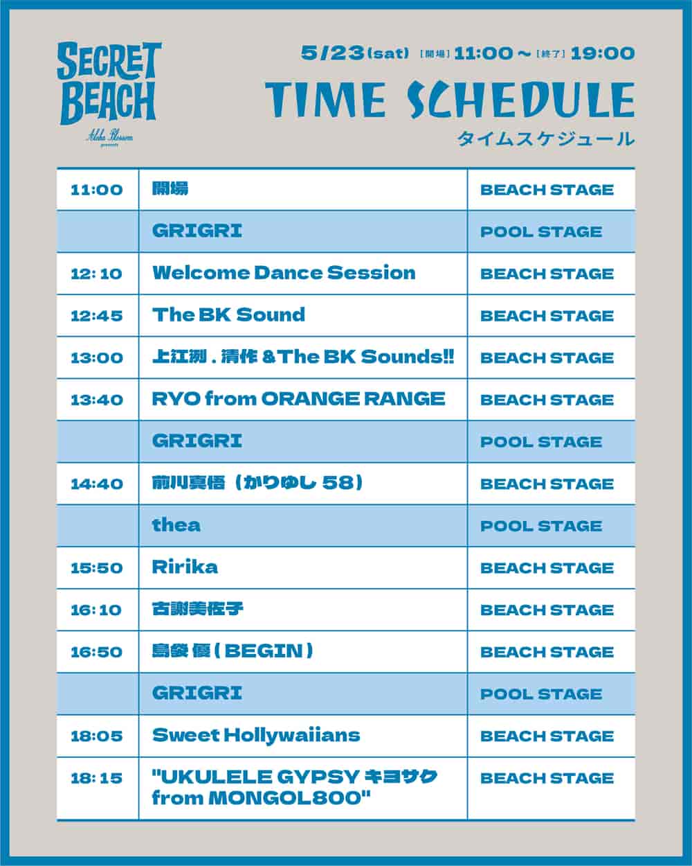 Timetable