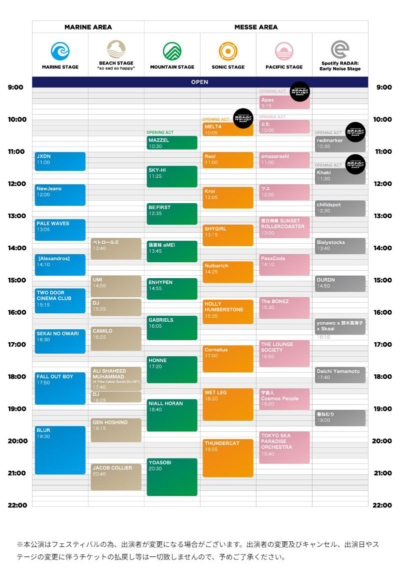 Timetable