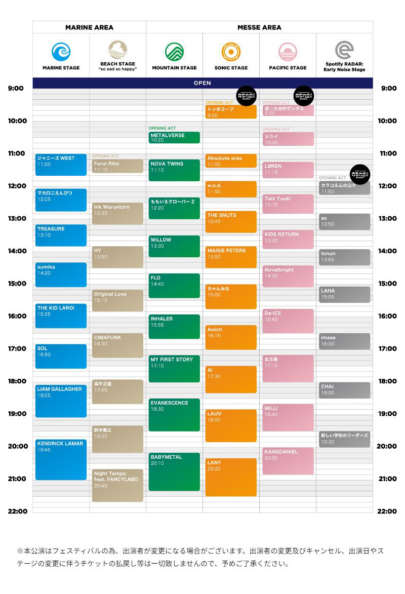 Timetable