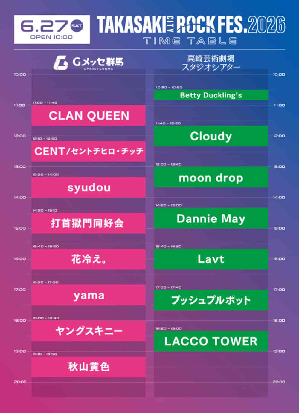 タイムテーブル