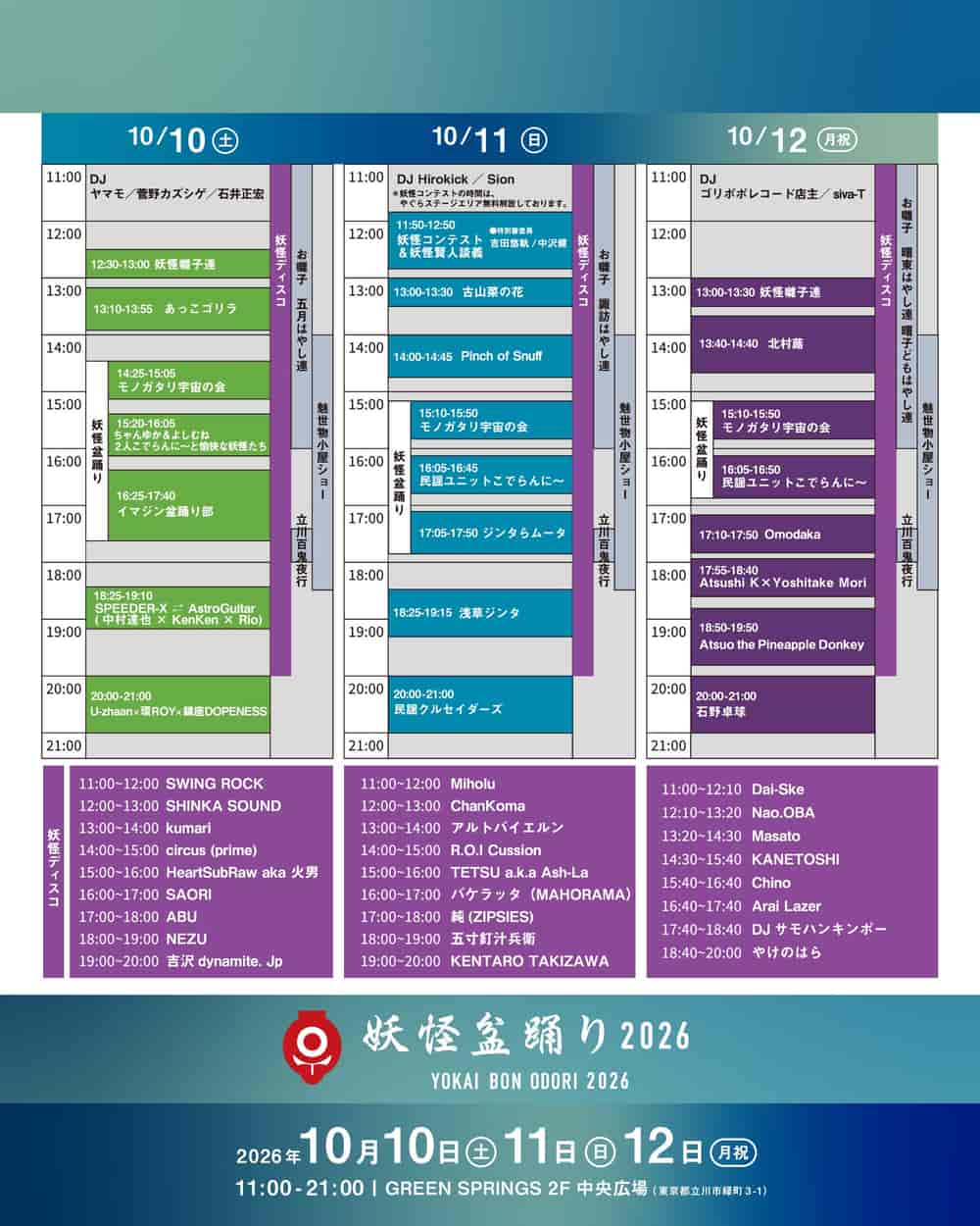 Timetable