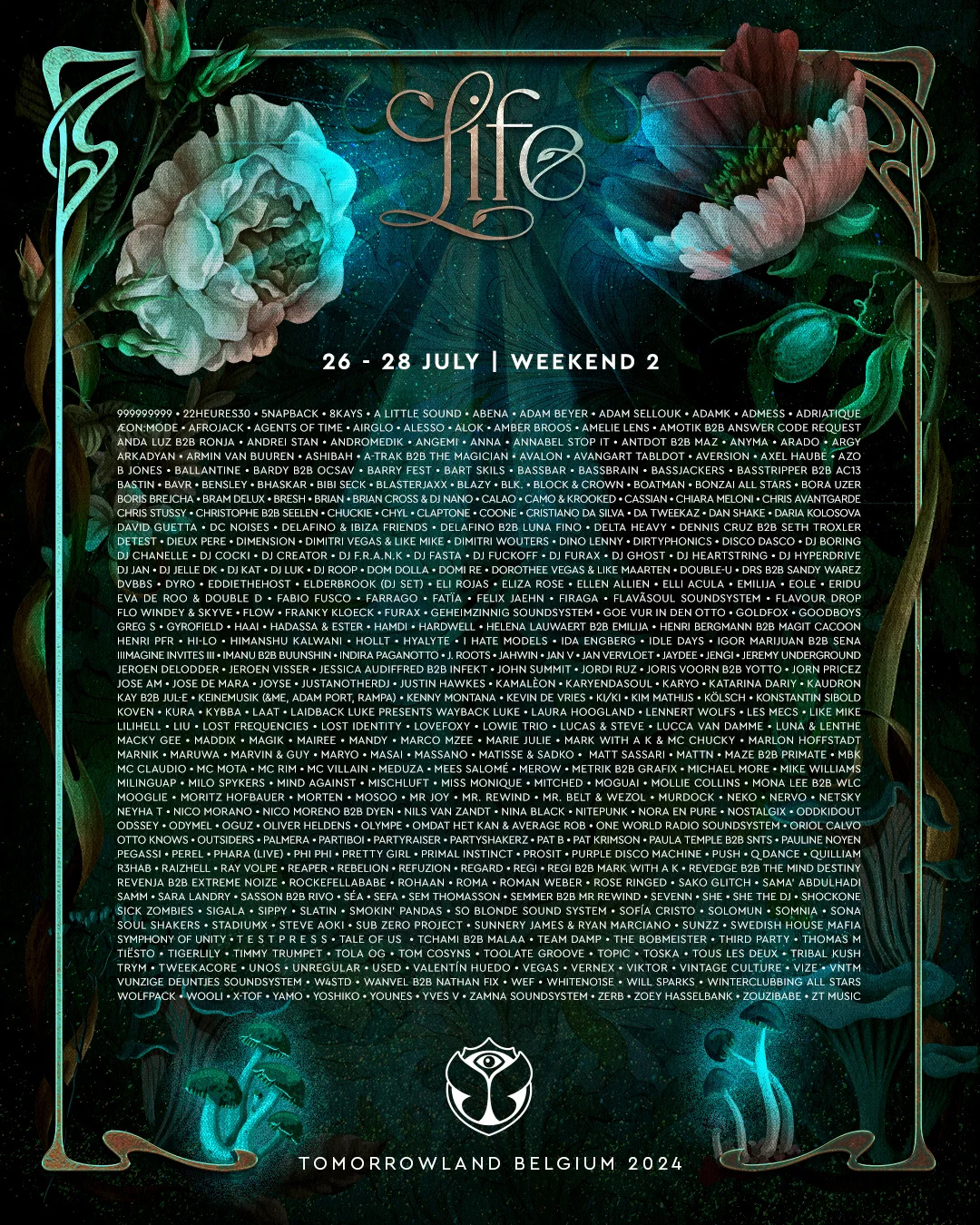 【持續更新】Tomorrowland Belgium 2024｜7月登場！完整陣容、時間表、場地位置、Lineup、Timetable公開