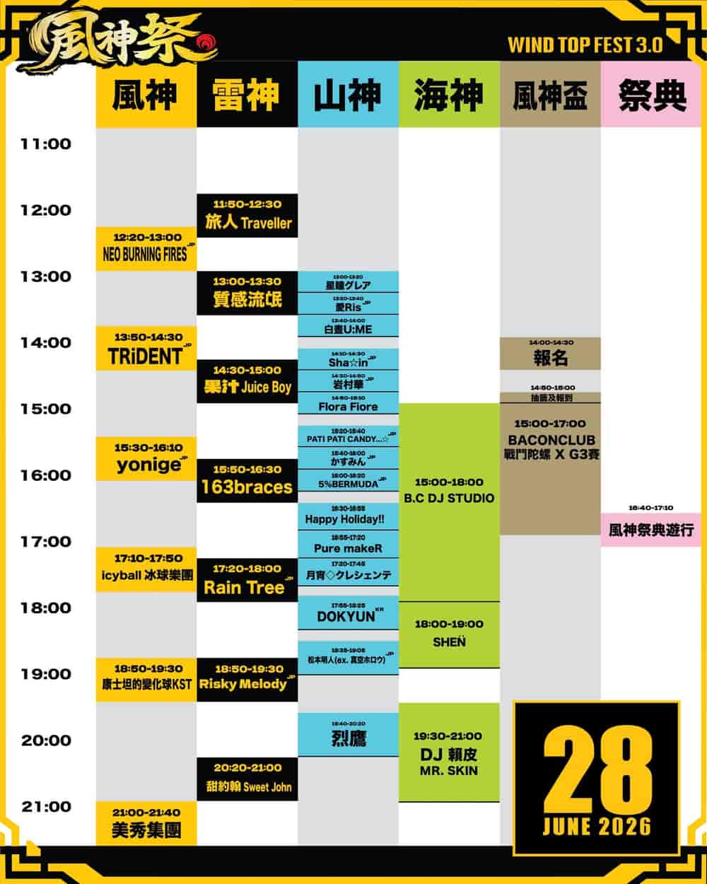 Timetable